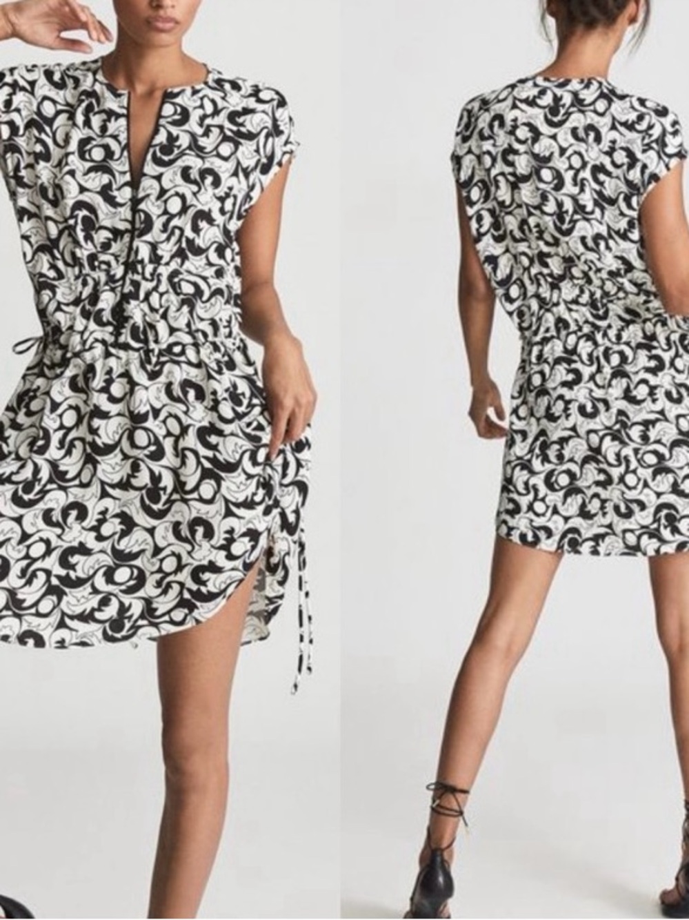 📌 NWOT Reiss Marie Graphic Printed Mini Dress